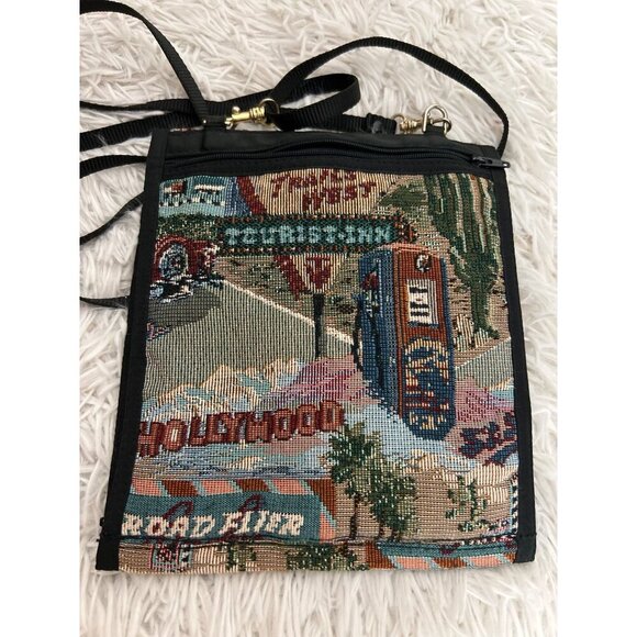 Danny K Vintage Route 66 Purse Folds out Crossbody Tapestry bag - Picture 3 of 7